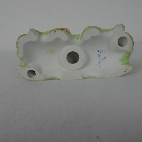 Antique German Kalk Mark Eisenberg Porcelain Figure Courting Lady & Man on Bench - Picture 7 of 9